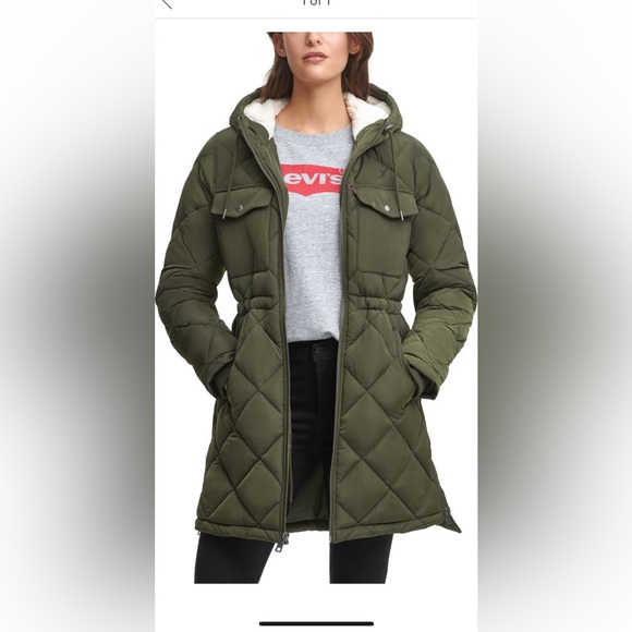 Levi’s Puffer Jacket with Fleece Lined Hood - Picture 4 of 4